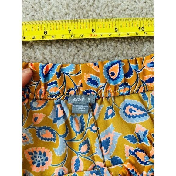 Aerie Mustard Paisley Print Shorts sz L - Picture 7 of 9